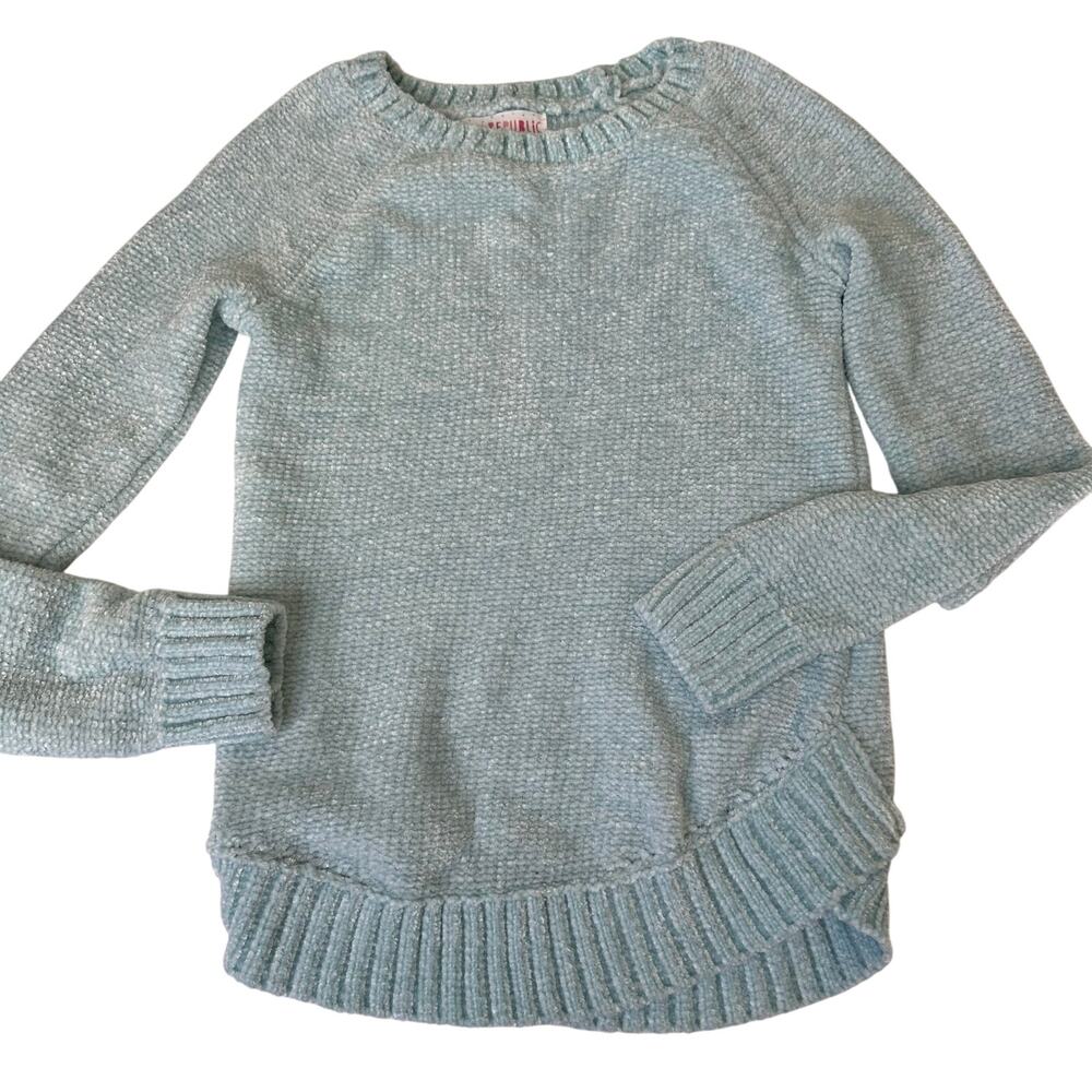 Pink Republic Light Blue Chenille Sweater - Size Small
